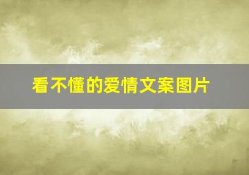 看不懂的爱情文案图片