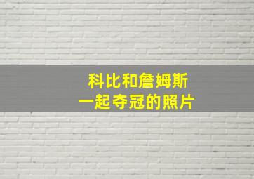 科比和詹姆斯一起夺冠的照片