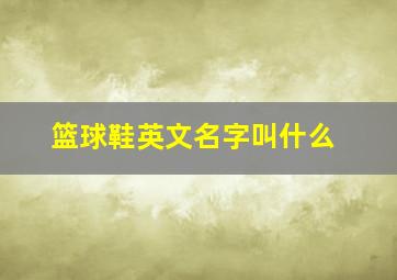 篮球鞋英文名字叫什么