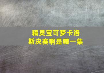 精灵宝可梦卡洛斯决赛啊是哪一集