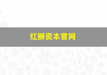 红狮资本官网