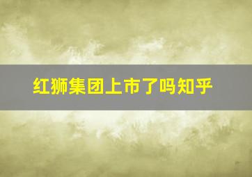 红狮集团上市了吗知乎