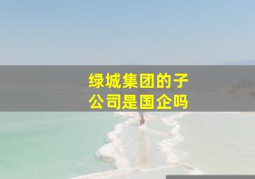 绿城集团的子公司是国企吗