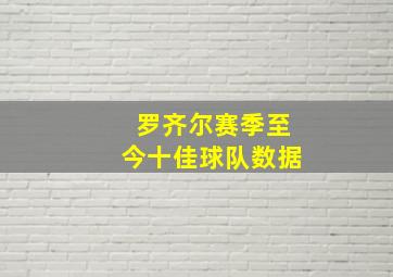 罗齐尔赛季至今十佳球队数据