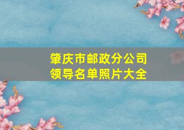 肇庆市邮政分公司领导名单照片大全