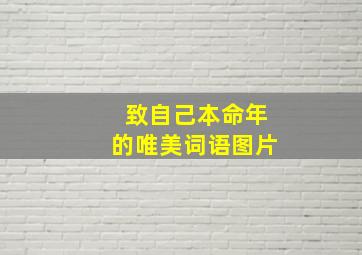 致自己本命年的唯美词语图片