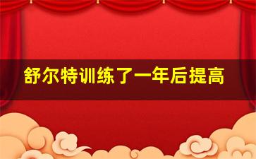 舒尔特训练了一年后提高