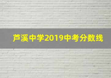 芦溪中学2019中考分数线