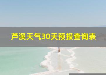 芦溪天气30天预报查询表