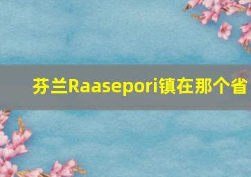 芬兰Raasepori镇在那个省