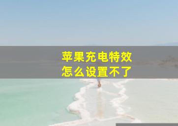 苹果充电特效怎么设置不了