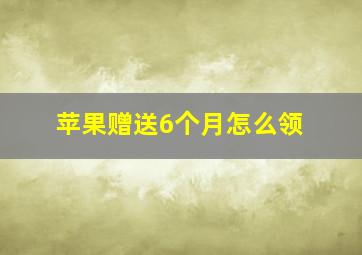 苹果赠送6个月怎么领