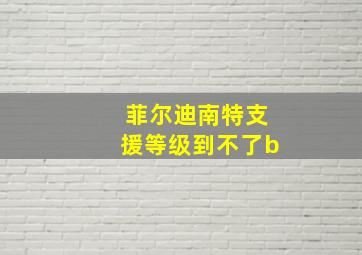 菲尔迪南特支援等级到不了b