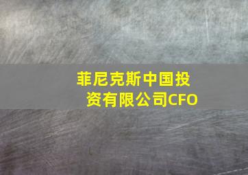 菲尼克斯中国投资有限公司CFO