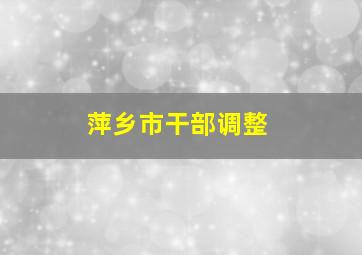 萍乡市干部调整