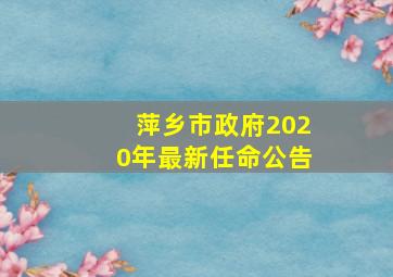 萍乡市政府2020年最新任命公告