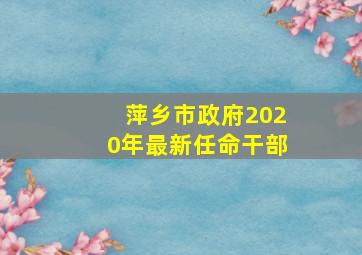 萍乡市政府2020年最新任命干部