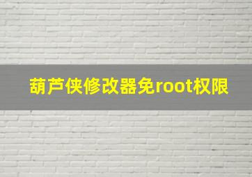 葫芦侠修改器免root权限