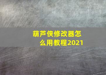 葫芦侠修改器怎么用教程2021