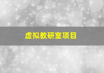 虚拟教研室项目