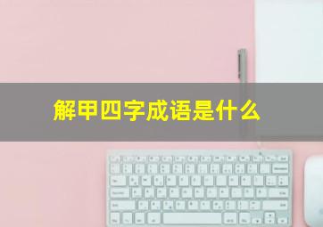 解甲四字成语是什么