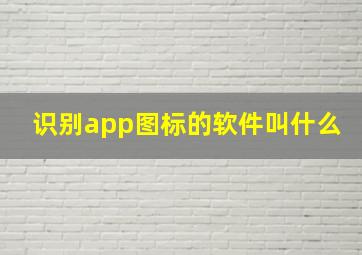 识别app图标的软件叫什么