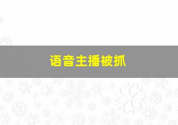 语音主播被抓