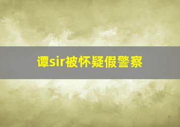 谭sir被怀疑假警察