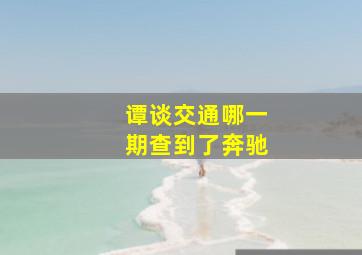 谭谈交通哪一期查到了奔驰