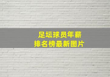 足坛球员年薪排名榜最新图片