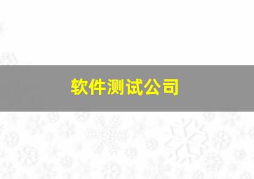 软件测试公司