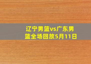 辽宁男篮vs广东男篮全场回放5月11日