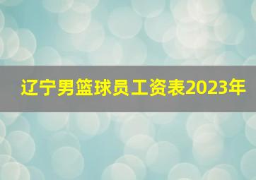 辽宁男篮球员工资表2023年