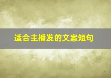 适合主播发的文案短句