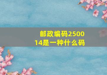 邮政编码250014是一种什么码