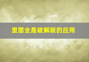 里面全是破解版的应用