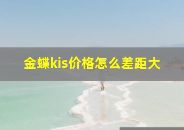 金蝶kis价格怎么差距大