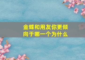 金蝶和用友你更倾向于哪一个为什么