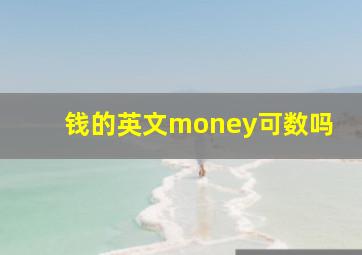 钱的英文money可数吗