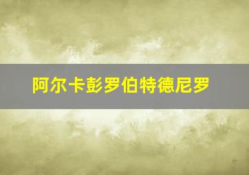 阿尔卡彭罗伯特德尼罗