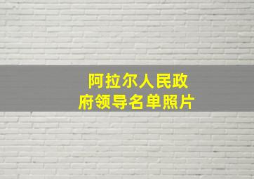 阿拉尔人民政府领导名单照片