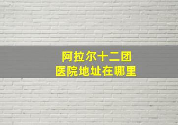 阿拉尔十二团医院地址在哪里