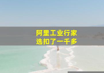 阿里工业行家选扣了一千多