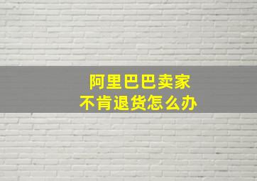 阿里巴巴卖家不肯退货怎么办