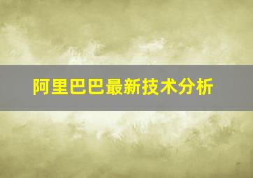 阿里巴巴最新技术分析