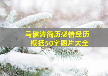 马健涛简历感情经历概括50字图片大全