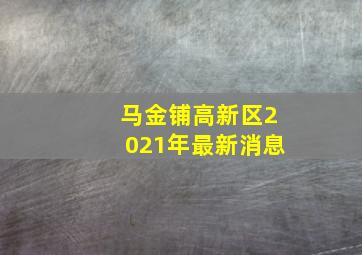 马金铺高新区2021年最新消息