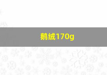 鹅绒170g