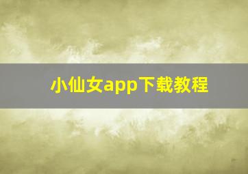 小仙女app下载教程