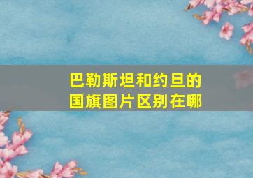 巴勒斯坦和约旦的国旗图片区别在哪